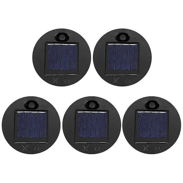5-pack reservdelar för solcellslampor (övre storlek 7 cm, nedre storlek 6 cm), 7 varmvita LED-lampor, vattentäta [LGL] As Shown