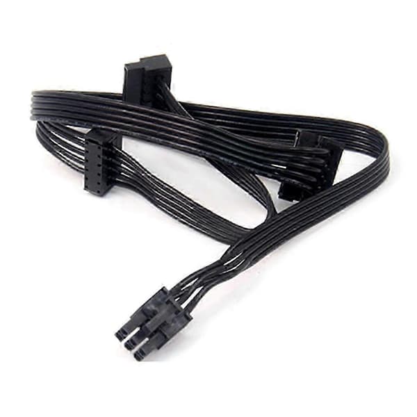 1 stk. GPU PCI Express 6-pinners hann 1 til 3 SATA SSD strømforsyningskabel (LGL)