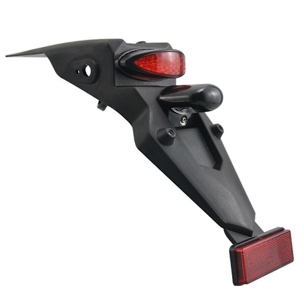 Universal Motorcykel Bagskærm Mudguard Med LED Baglygte Til Mudguard LED Bremse Baglygte Bra LGL Black
