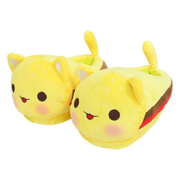 Aphmaus Hamburger Katttofflor Anime Plyschtofflor Hem Bomullsskor Varma Inomhustofflor LGL