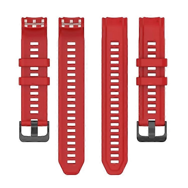 Solid farget silikon sportsklokkeband for Garmin Instinct 2S (LGL) Red