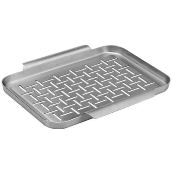 Grillplate i rustfritt stål 290x250x20mm grillutstyr (LGL)