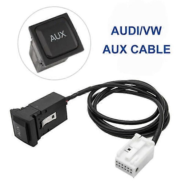 Bil USB AUX Bryter Kabel USB Lydadapter RCD510 RNS315 For- B6 B7 Golf 5 MK5 Golf 6 MK6 5 MK5 CC (LGL)