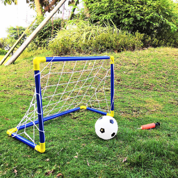 Nyt minifodboldmål til børn, bærbart fodboldmåldør, legetøjsbold indendørs og udendørs