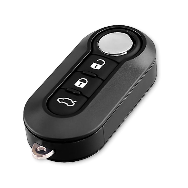 3-knapps bilnyckelskal Fob för Fiat Svart (LGL)
