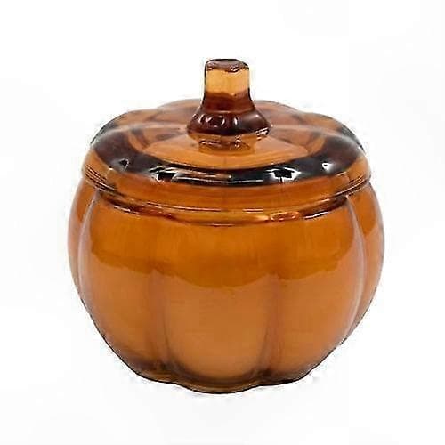 Duftlys med efterårsduft i glas med holder - Varm vanilje- og græskarduft til efterårsdekoration (LGL) Amber One Size