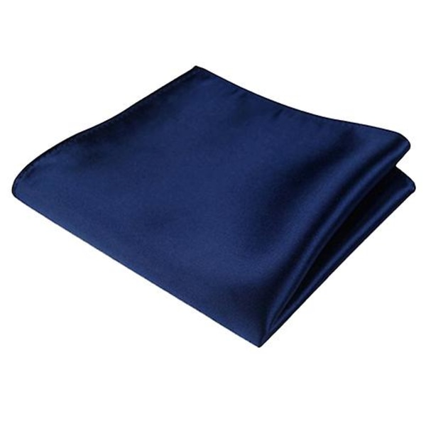 Herrsiden Satin Solid Plain Color Näsduk Hanky Fickduk Fyrkantig Näsduk För Bröllop Fest