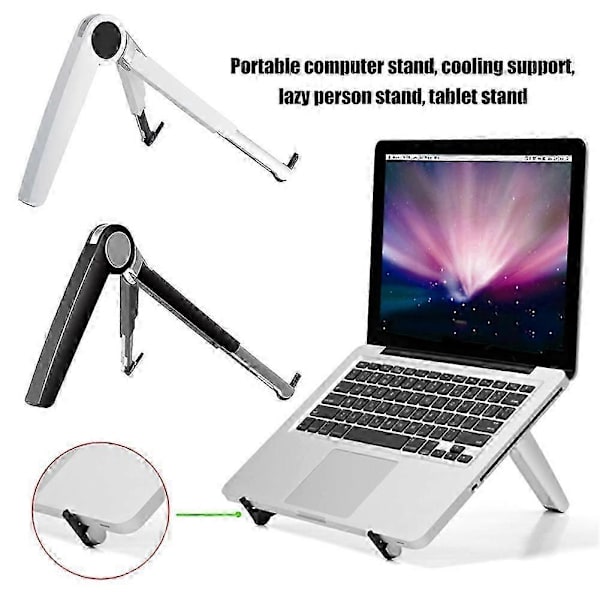Bærbar Foldbar Laptop Notebook Tablet Holder Stand Monterings Skærm Riser Beslag (LGL)