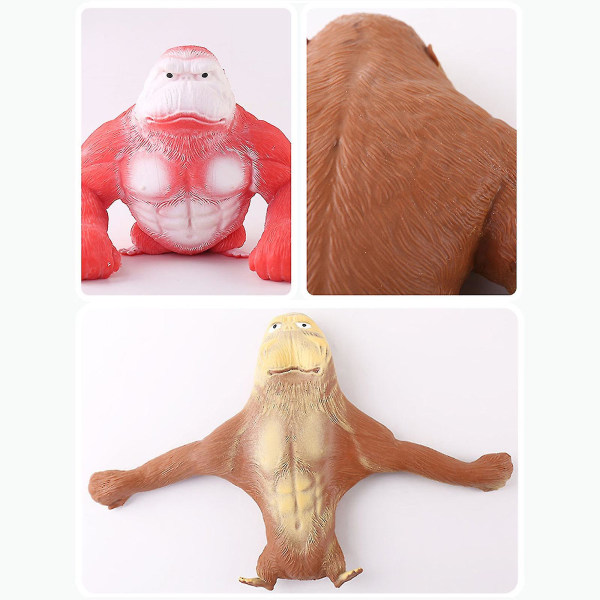 Beste Gorillaer Stretchy Spongy Squishy Monkey Gorilla Stress Relief Toy Vent Doll Best[GL] Grey 12*12m