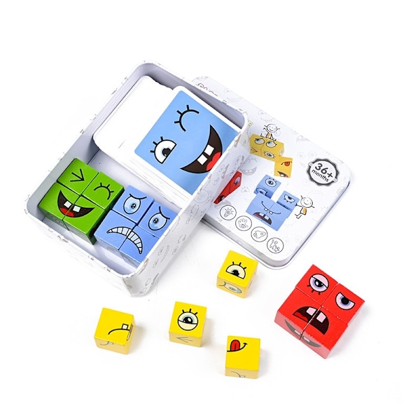 Rubiks kube med ansigtsændring (Rubiks kube med ansigtsændring jar-WELLNGS (LGL)