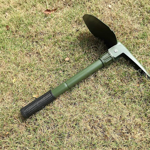 Flexibel Vikbar Multifunktionell Räddningsspade Spade Spade Hopfällbar Spade Nödspade 40cm (grönt handtag (kompassversion)) (LGL)