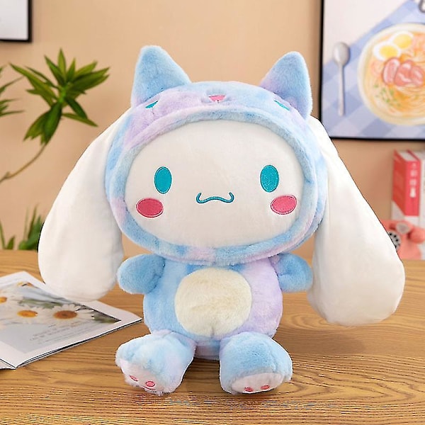 27-80cm Sanrio Cinnamoroll Plys Legetøj Animation Afledninger Farverige Baby Kanel Plys Legetøj Med Store Ører, Der Bliver Til Tiger [LGL] blue 47CM