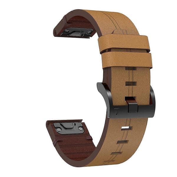 Nahkainen kellon ranneke Garmin Instinct 2 Solar -kelloon (LGL) Light brown