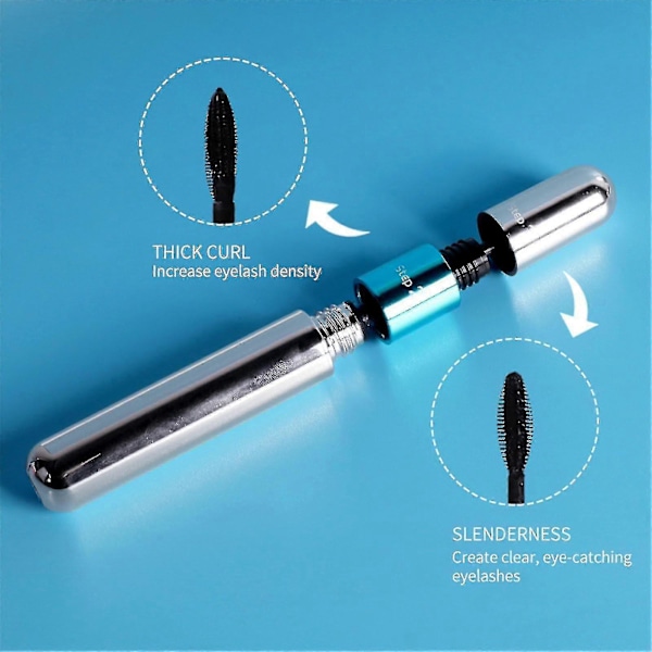 2-i-1 Vibely Mascara 5x Lengre Vanntett Sminke LGL 2pcs