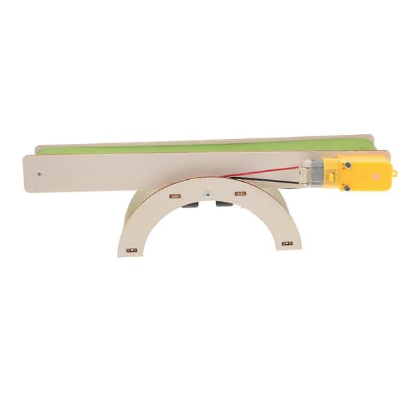 Lille DIY Samlebånd Børn STEM Sæt 3D Træ Samle Puslespil Elektrisk Samlebånd Model Pædagogisk Legetøj til Studerende (LGL) Multi 26.70X7.60X6.60CM
