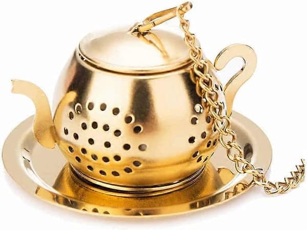 Te-infusionskanna - Rostfri sil (Guld) (LGL)