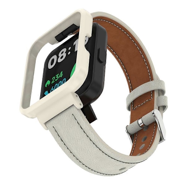 Læder Urrem til Xiaomi Mi Watch Lite / Redmi Watch til Xiaomi Mi Watch Lite / Redmi Watch LGL Warm White   Ivory Case