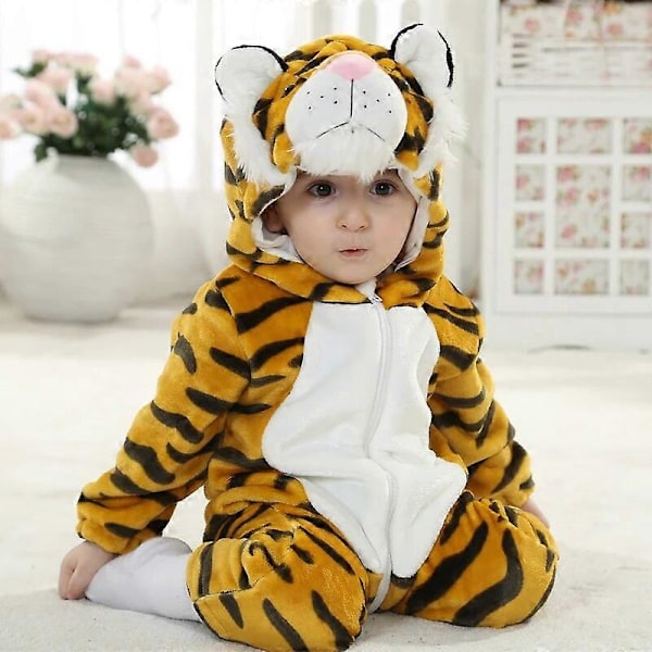 Spädbarn Småbarn Kanin Hund Lejon Tiger Dinosaurie Kostymer Baby Pojkar Flickor Kigurumi Tecknad Djur Romper Halloween Purim LGL Camel Lion 100 (31-36M)