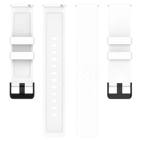 Til Amazfit Bip 3 20mm Trin Silikonerem Rustfrit Stål Sort Spænde (LGL) White