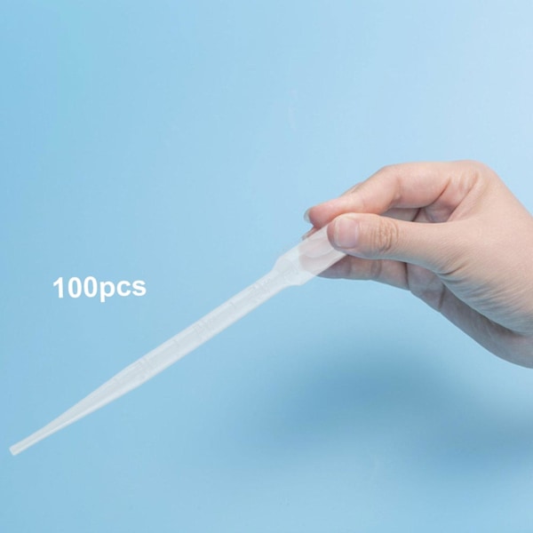 100 Stycken Engångspipetter Graderade Pipetter DIY Konstleksaker Interaktiva Leksaker Ögondroppare Överföringsdroppare för Hemanvändning Pojkar (LGL)