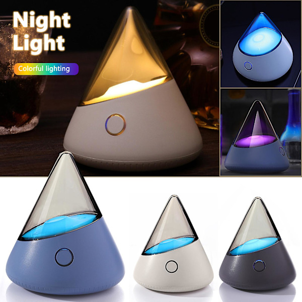 Mini Farverig Natlampe med Åndedrætslys 1200mAh Genopladelig Natlampe LGL White
