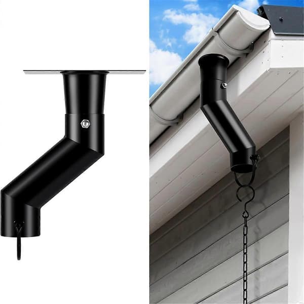 Regnkedja Stuprörsadapter Svart Installationssats för Stuprörsutlopp (LGL) Black
