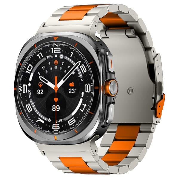 Til Samsung Galaxy Watch Ultra 47mm Urrem Titanium Legering Tre-Perle Håndledsrem (LGL)