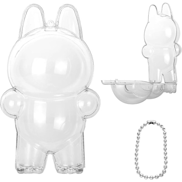 Skyddsfodral för LABUBU, Genomskinligt Figur Display Fodral Plast PVC Förvaringsbox (Docka Exkluderad) (LGL)
