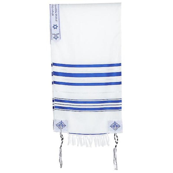 Messiansk böne sjal Tallit böne sjal Religiös böne sjal Tyg för män kvinnor [kk]