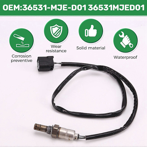 36531-MJE-D01 36531MJED01 O2 Syresensor Avgassyresensor för CBR650 650F 650 2014-2016 LGL As Shown