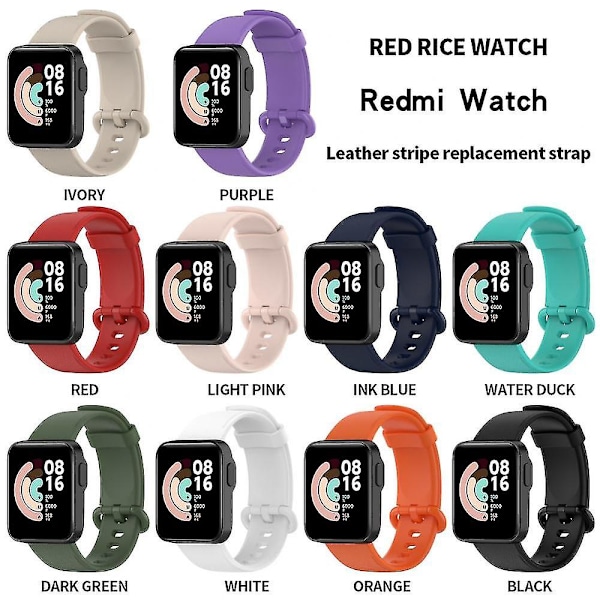 Rem for Xiaomi Mi Watch Lite Rem Stropp Armbånd Silikon Rem For Redmi Watch 2 Lite Rem Armbånd TY [GGL] Red