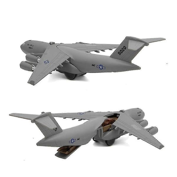1/32 C17 Transportfly Pull Back Musikk Led Modell Borddekor Barn Leke Gave (LGL) Grey