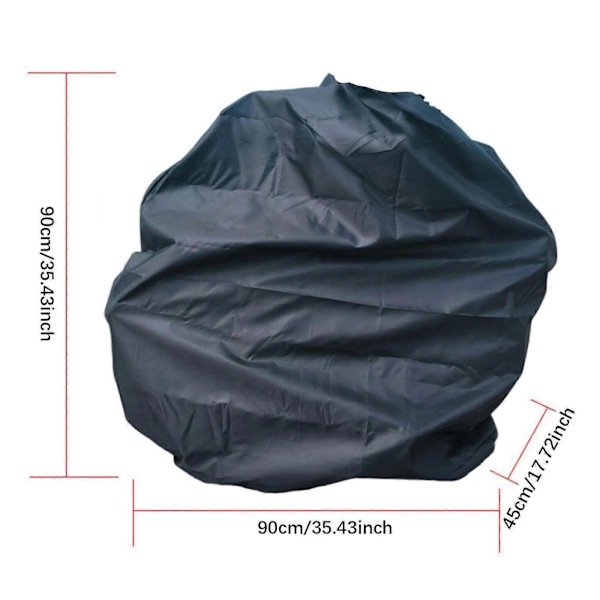 Vikbar Cykelöverdrag Dammtät Botten Dragsko för Garage Inomhus Vardagsrum 70x60cm för 14 till 16 tum (LGL)