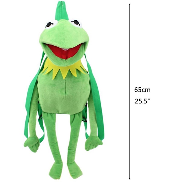 Elom Cartoon Anime Figur Plysj Ryggsekk Søt Fylt Plysj Veske Myk Skolesekk Barn Leker Vesker Bursdagsgaver [L] Green