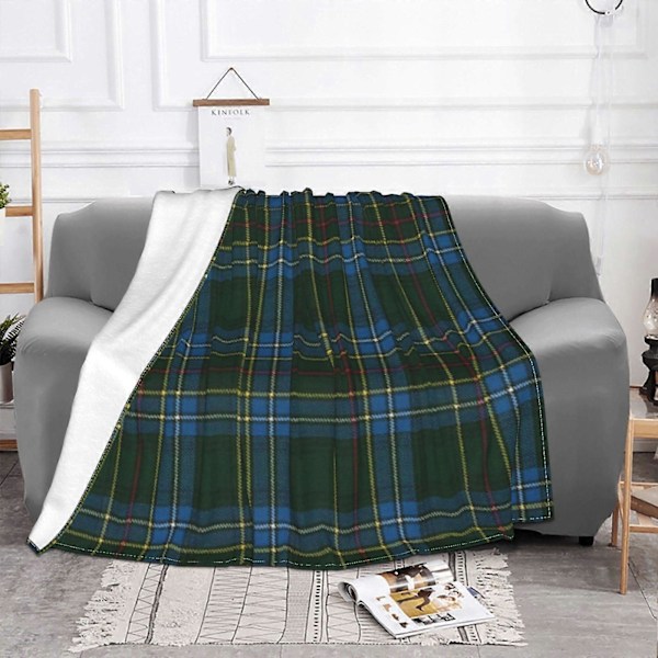 Cockburn Original Skotskrutig Ultramjuk Mikrofleecefilt för Soffa &amp; Säng, Lyxig Plyschig Mysig Filt 4-KDE47443 LGL 100x125cm 50x40in