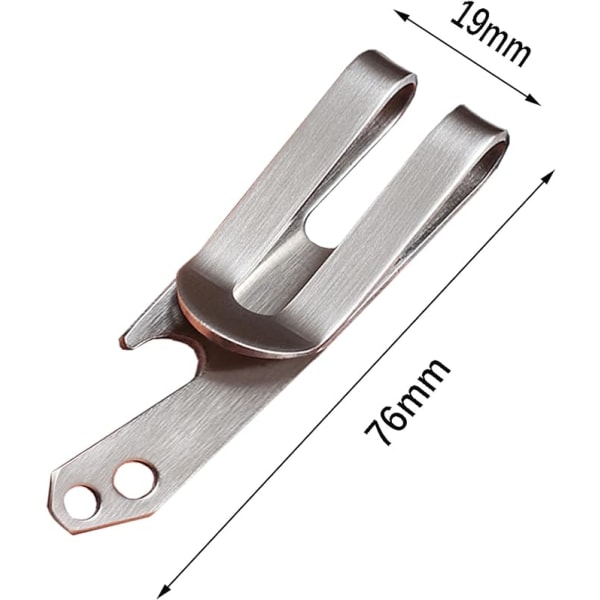 2 st sedelklämmor i rostfritt stål, multifunktionell sedelklämma, för plånbok, visitkort, växelpengar, affärsresa[GL]