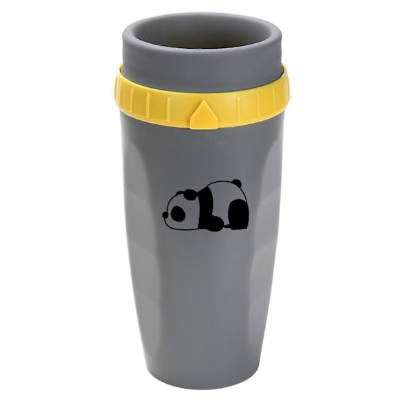 Bärbar Twizz Mugg Läcksäker Resemugg med Sugrör Dubbla Lager Isolerad Silikon Twist Design Varma/Kalla Dryckesmuggar för Barn Studenter Jika LGL Grey B