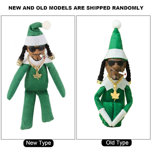 Snoop On A Stoop Elf Dukke Resin Plys Dukke Blød Følelse Dukke Legetøj Dekoration Til Julefest Ferie Hjem Have Dekoration C Green