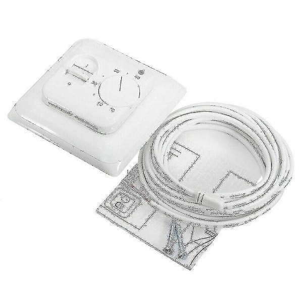 Elektrisk gulvvarme termostat temperaturkontrollbryter + sensor kabel