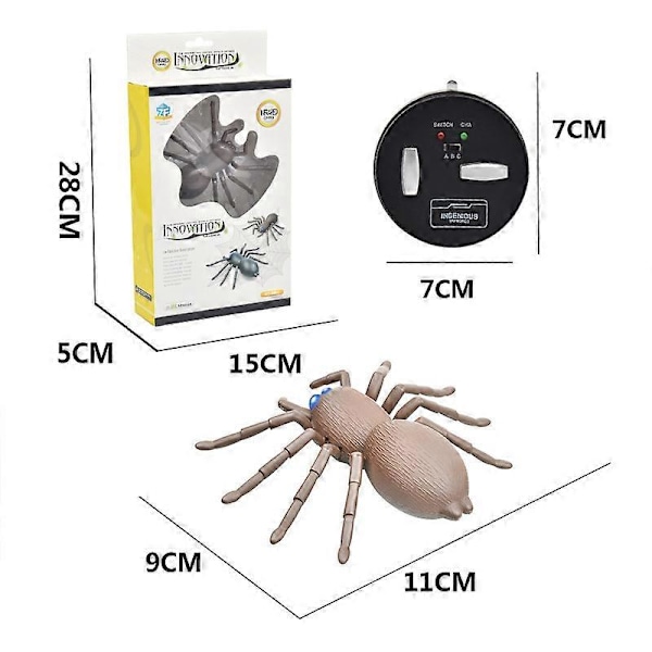 Simuleringsinsekt Infraröd Fjärrkontroll Djurleksak RC Skorpion Spindel Nyckelpiga Barnpresent LGL Spider