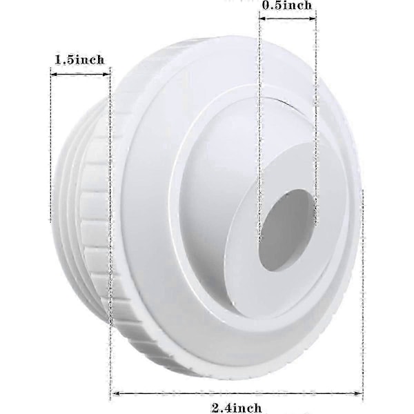 Pool Spa 1/2 tomme Åbning Hydrostream Retur Jet Fitting SP1419C med 1-1/2 tomme MIP Gevind Udskiftning SP1419C (5 STK) LGL