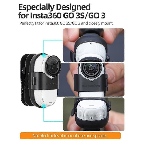 Til Insta360 GO 3S Rygsæk Klips Sports Kamera Beslag 360 Graders Alligator Klips LGL As shown