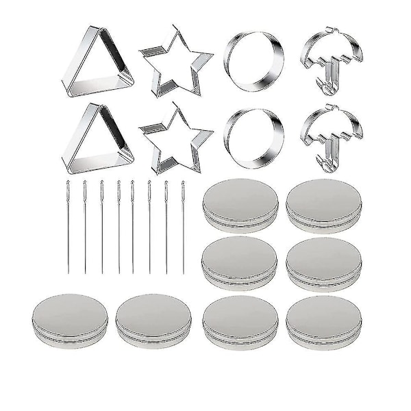 24 st Squid Cookie Cutter Spelset, med plåtlåda & nål n LGL