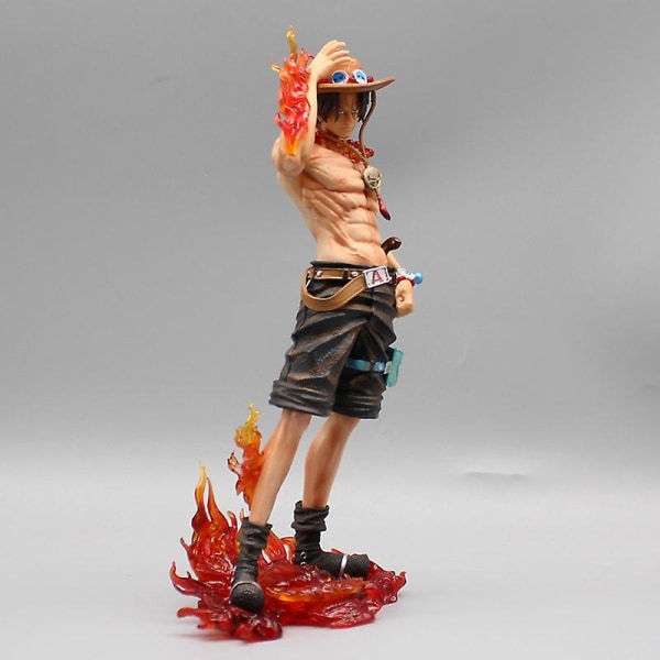 23cm One Piece Fire Fist Ace Figur Pop Anime Figurer Figurine Pvc Statue Samleobjekt Model Dekoration Legetøj 23cm Two Head no box