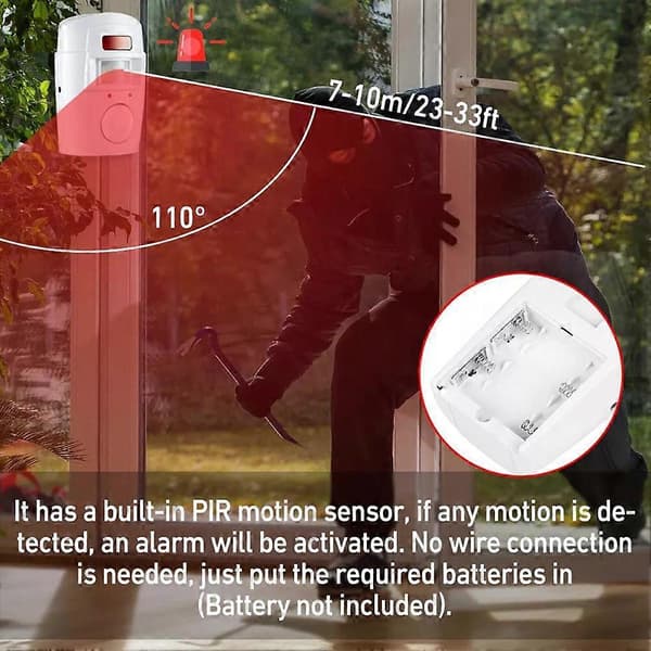 125dB Högljudd Rörelsesensor Alarm Låg Strömförbrukning för Hemsäkerhet (LGL) 3pcs