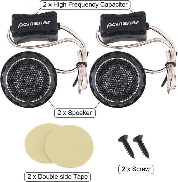 2st 140W T280 Högeffektiva Mini Dome Diskanthögtalare för Bil Ljudsystem (LGL)