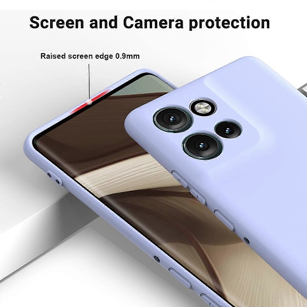 Motorola Edge 50 Neo 5G -kotelo, nestemäinen silikoni, naarmuuntumaton puhelinkuori käsiremmin kanssa, LGL Multicolor Style F