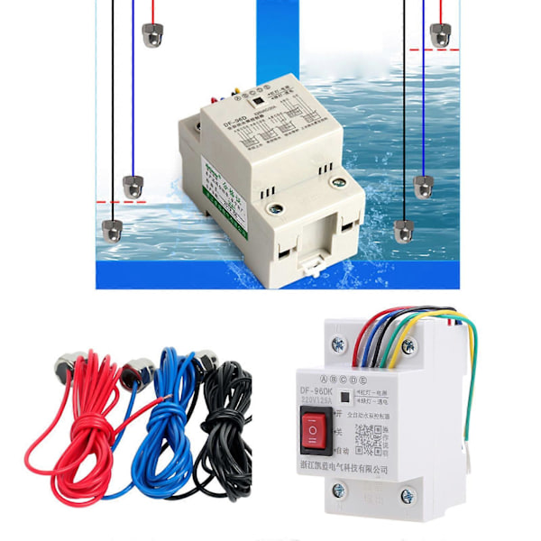 DF-96D Vattennivåregulator Automatisk Vattenpumpsregulator Lätt att Använda LGL whith 3 probes 2m