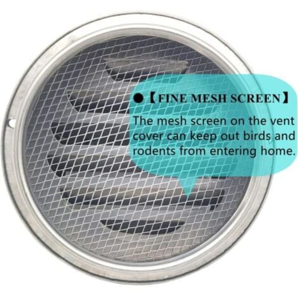 100 mm udsugningsrist i rustfrit stål til ventilationssystemer (100 mm) (LGL)
