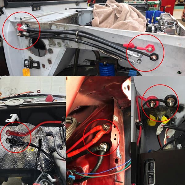 Feed-Thru Panel Stud Fjernbetjent Batteri Strøm Junction Post Connector Terminal Kit (LGL)